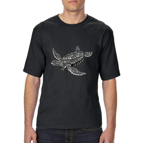 Normal is Boring - Big Men's T-Shirt, up to Tall Size 3XLT - Sea Turtle Hawaii