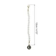thumbnail image 2 of Unique Bargains 1 Pc Round Letter L Water Cup Pendant Black Alloy Imitation Pearl, 2 of 5