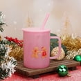 thumbnail image 6 of 20 Ounce Pink Frosted Acrylic Gingerbread Mug with Lid and Straw, by Holiday Time, 6 of 6
