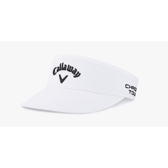 NEW 2025 Callaway Golf High Crown Tour Authentic White Adjustable Golf Visor