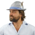 thumbnail image 2 of Oktoberfest Felt Fedora Alpine Gray Hat With Rope, 2 of 8