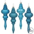 thumbnail image 2 of Vickerman 7" Turquoise 4-Finish Finial Ornament, 8 per Box, 2 of 3