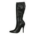 thumbnail image 4 of Liliana Side Stripe Pointy Toe Stiletto Knee High Boots, 4 of 8
