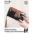 thumbnail image 3 of Beltzy Wallets for Women Leather Credit Card Holder with RFID Blocking Large Capacity Wristlet with RFID Blocking, 3 of 7