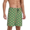 thumbnail image 2 of Fotbe 60s and 70s Style Pantalones Cortos de Pijama para Hombre, Ropa de Dormir, Pantalones de Pijama Cortos para Hombre-Small, 2 of 6