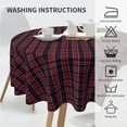 thumbnail image 5 of Round Tablecloth 60 Inch, Tartan Plaid Circular Table Cover Water Resistant Table Cloth Decorative Tablecloths for Kitchen Dinning Tabletop Outdoor, 5 of 8