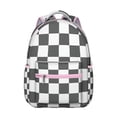 thumbnail image 1 of Colorful Checkered Backpack Plaid and Geometric Pattern School Bag Unique Travel Bag for Student and Student, 1 of 4