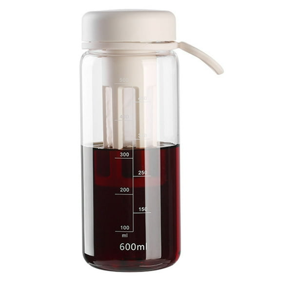 HomeLife 450/600ML Cold Brew Cup with Scale Filter Food Grade Large Capacity Portable Travel Tea Bottle Cold Brew Coffee Maker Jar