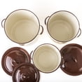 thumbnail image 2 of Juego De Ollas Grandes De Peltre Cinsa Decoradas Tropical Color Crema Con Tapa Cinsa, 2 of 4