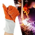 thumbnail image 3 of 35mm Work Protection Cow Leather Welding Gloves Fireproof Safety Protection Equipment(Thick), 3 of 8