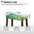 thumbnail image 7 of ZUXONGSY Palm Frond Stool Covers Rectangle 2 Pack Bench Seat Protector with Elastic Bands Spandex Chair Cover Stretch Slipcovers Counter Stool Bar Chair Covers for Dining Room, 7 of 7