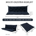 thumbnail image 5 of Outdoor Swing Cushions, Waterproof Thicken Porch Swing Cushions with Ties, 2-3 Seater Patio Swing Replacement Cushion for Backyard, Lawn and Garden（Navy-40*40in）, 5 of 6
