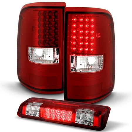 Fit 2004 2008 Ford F150 F 150 Lobo Red Led Tail Lights Smoked 3rd Fit 2004 2008 Ford F150 F 150 Lobo Red Led Tail Lights Smoked 3rd Brake Lamp