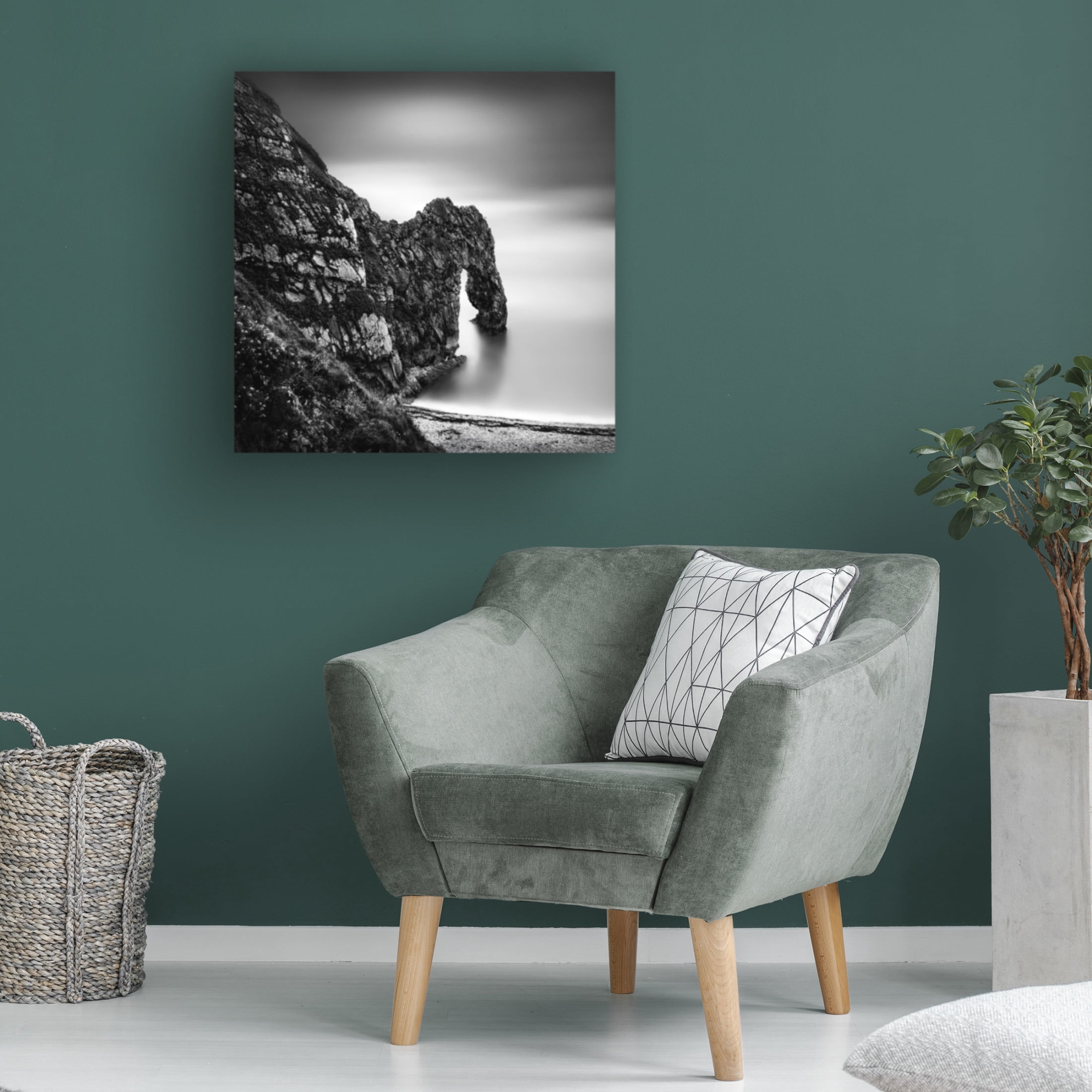 Canvas Wall Art - George Digalakis 'Jurasic Coast Impressions' Wall Art for Living Room, Bedroom, or Office Décor by Trademark Fine Art - 35 x 35 Inches