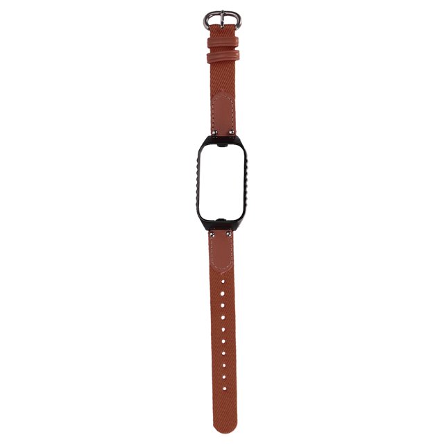 Correa de reloj 2 en 1, pulsera tejida, correa de repuesto ajustable, pulsera deportiva de lona para Redmi Band 2, color marrón