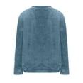thumbnail image 4 of ZyeKqe Plus Size Fuzzy Fleece Tops for Women Long Sleeve Shirts Casual V Neck Top Warm Winter Top, 4 of 5