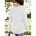 thumbnail image 4 of Sherrylily Women Oversized Deep V Neck Sweaters Sweater Pullover Long Sleeve Jumper, 4 of 6