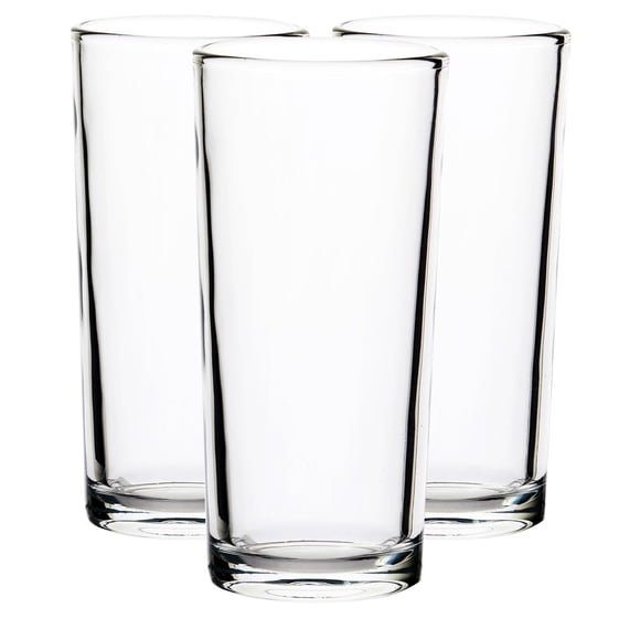 Juego de 20 Vasos Cuberos de Vidrio Cristal para Banquete o Restaurante Mayoreo 280ml VITTORI