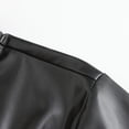 thumbnail image 5 of Tisuna Mens Leather Shirts Short Sleeve Zipper Down Loose Fit Summer T-Shirts Mens Classic Collared Casual Shirts For Everyday Wear Black Size Xxl, 5 of 8