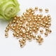 thumbnail image 3 of Cateissary 100 piezas de cuentas de bola redondas con agujeros, cuentas espaciadoras de cobre dorado DIY, suministros de joyería hechos a mano, Artesanía 3mm, 3 of 6