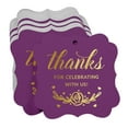 thumbnail image 3 of Inkdotpot Real Gold Foil Bracket Shape Paper Hang Tags Thanks For Celebrating With Us Bridal Shower-Baby Shower-Retirement-Wedding-Birthday Favor Tags Pack Of 100, 3 of 7