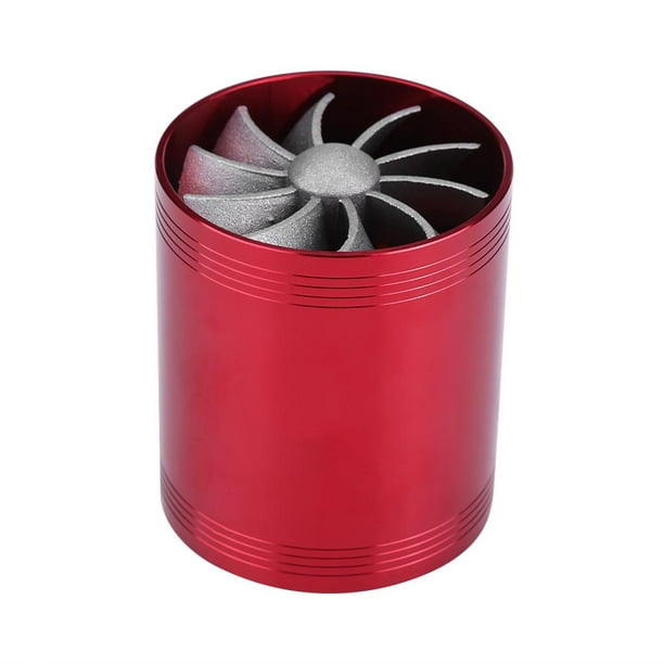 Air Intake Turbonator Supercharger Power Air Intake Turbo Fan Car Air  Intake Double Fan Turbine Charger Fuel Saver Turbo Charger for Car Truck SUV