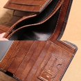 thumbnail image 4 of Men Genuine Leather RFID Anti-theft Multifunction Retro Large Capacity Foldable Card Holder Wallet - Brown, 4 of 6