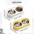 thumbnail image 4 of Bol pour Animaux Anti-Déversement, Mangeoire Double en Acier Inoxydable pour Chien, Conception Stable d'Alimentation avec Base en Caoutchouc, Bol Robuste pour Nourriture et Eau pour Animaux pour la Maison, Station d'Alimentation Propre à Finition Épurée, Cour et Jardin Intérieur Extérieur, 4 of 8