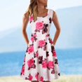 thumbnail image 2 of Ketyyh-chn99 Plus Size Summer Dresses for Women Maxi Dress Rompers Sleeve Ruffle Shorts Mini Dress Red,M, 2 of 5
