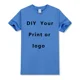 thumbnail image 3 of Camiseta con logotipo personalizado para hombre y mujer, 100% algodón, texto personalizable, impresión, diseño Original, regalo, talla europea, 3 of 5