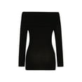 thumbnail image 5 of UYISJ Women's Off Shoulder Tops Y2K Slim Fit Long Sleeves Spring Fall Blouse Tops Going Out Nightout Shirt, 5 of 6