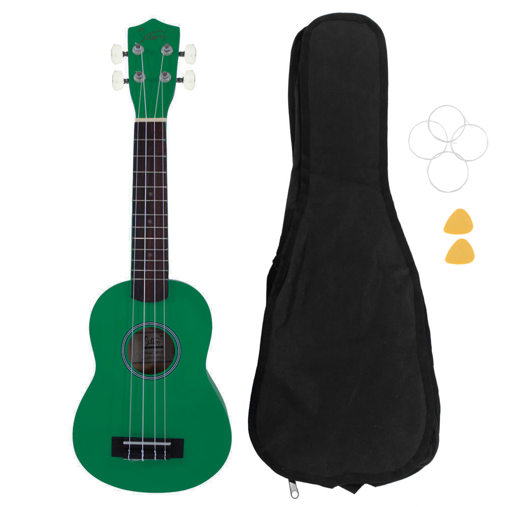 Glarry Mini Ukulele for Beginners, 21 Inch Kids Toddler Guitar with Gig Bag (Green)