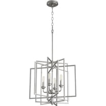 888-4-64 Quorum Lighting Hammond - 4 Light Pendant-18.25 Inches Tall and 19 Inches Wide-Classic Nickel Finish    -Traditional Installation