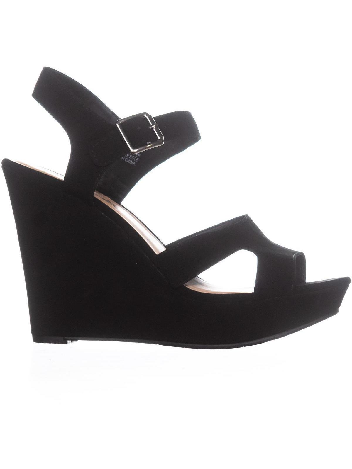 Womens AR35 Rochelle Ankle Strap Wedge Sandals, Black - image 4 of 5