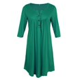 thumbnail image 3 of Vestido Plisada de Tapas Flojtas Botones Casuales Suave Transpirable Cómodo Ropa de Mujer S Baoblaze Vestido largo de Tops de mujer, 3 of 8