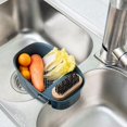 thumbnail image 3 of Cesta de colador de fregadero multifunción, filtro de residuos de fregadero, colador de almacenamiento de alimentos para lavar verduras, frutas, pasta Azul Macarena Colador fregadero, 3 of 7