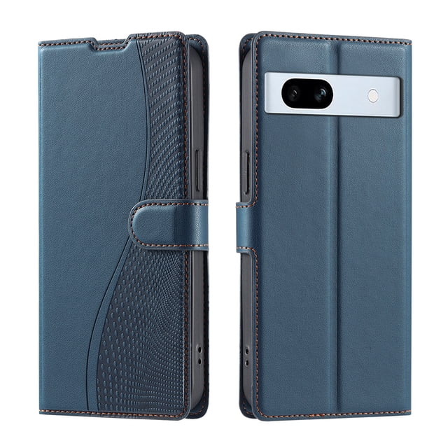 Google Pixel 7A Étui 5G, Portefeuille en Cuir Pu Couverture Rabattable Porte-Cartes Support Magnétique