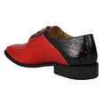 thumbnail image 3 of LIBERTYZENO Mens Leather Oxford Dress Shoes, Black/Red, 3 of 7