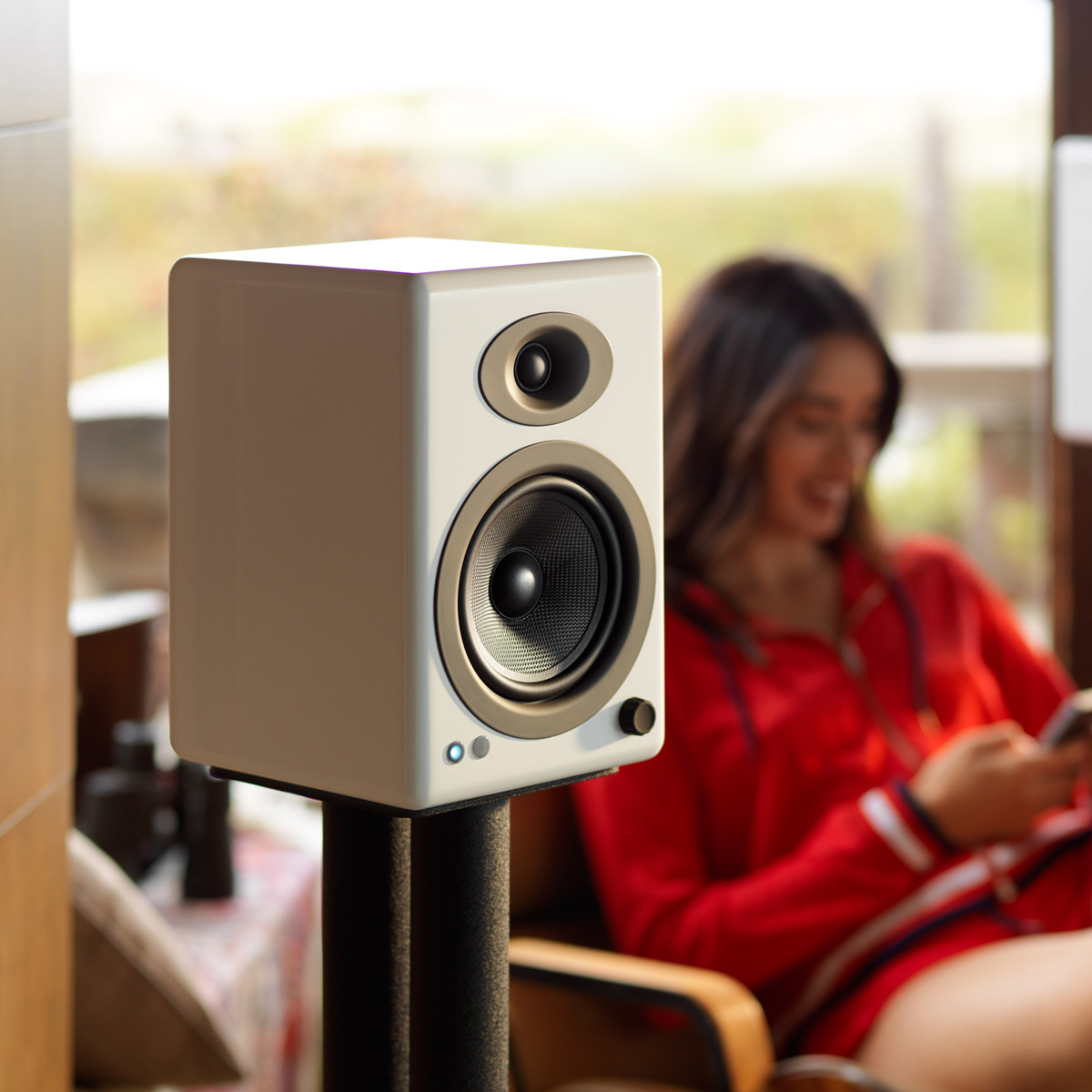 Audioengine A5+ 150W Wireless Bluetooth Home Music System- White - image 3 of 3