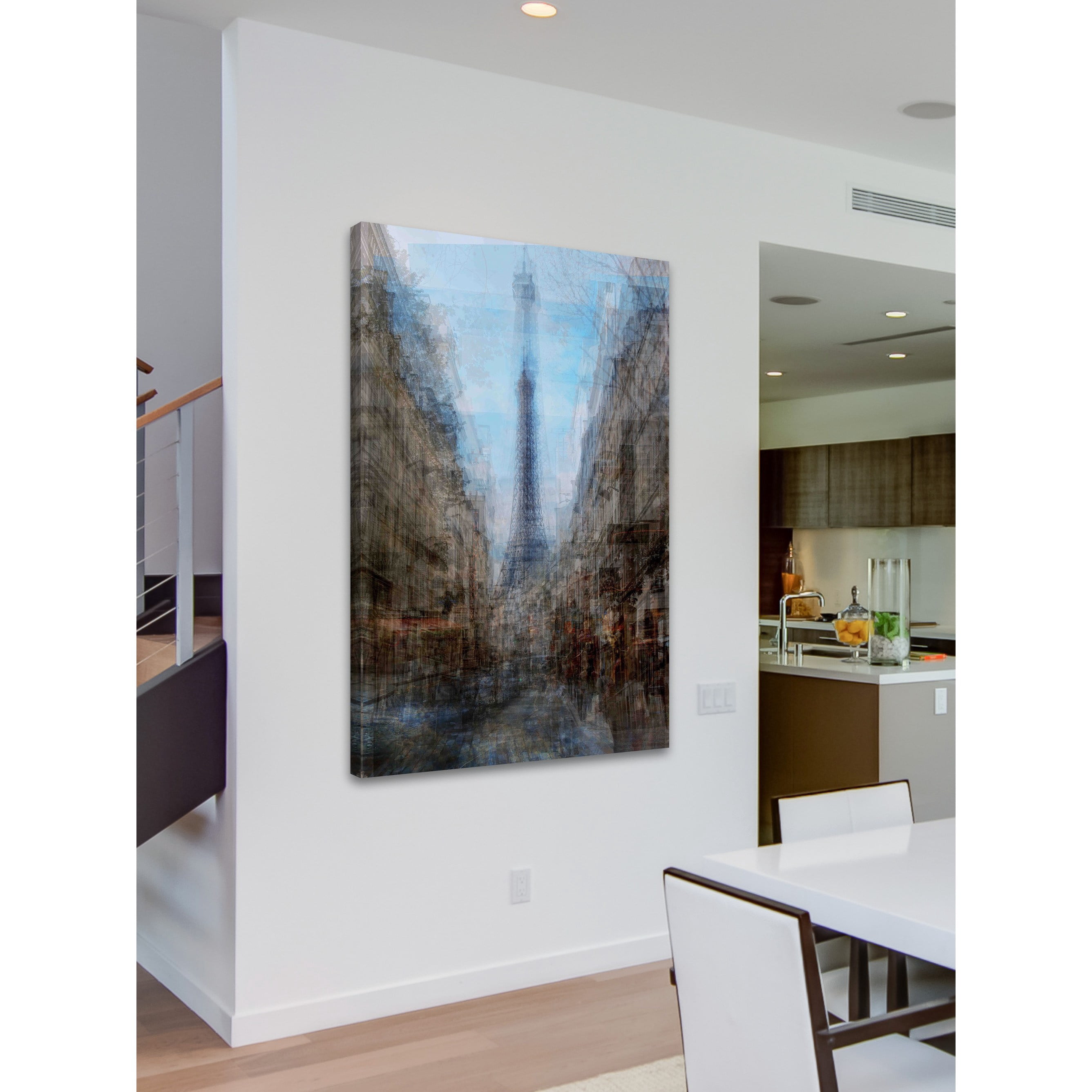 Marmont Hill "Eiffel Thru Streets" Painting Print on Canvas