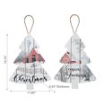 thumbnail image 2 of Christmas Flat Tree Shape Wall Hanger Winter Barn - Set of 2, 2 of 3