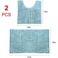 thumbnail image 2 of Alfombrilla de baño de poliéster, base de PVC antideslizante para baño, alfombra absorbente de chenilla extra suave de secado rápido (azul spa), 2 of 7