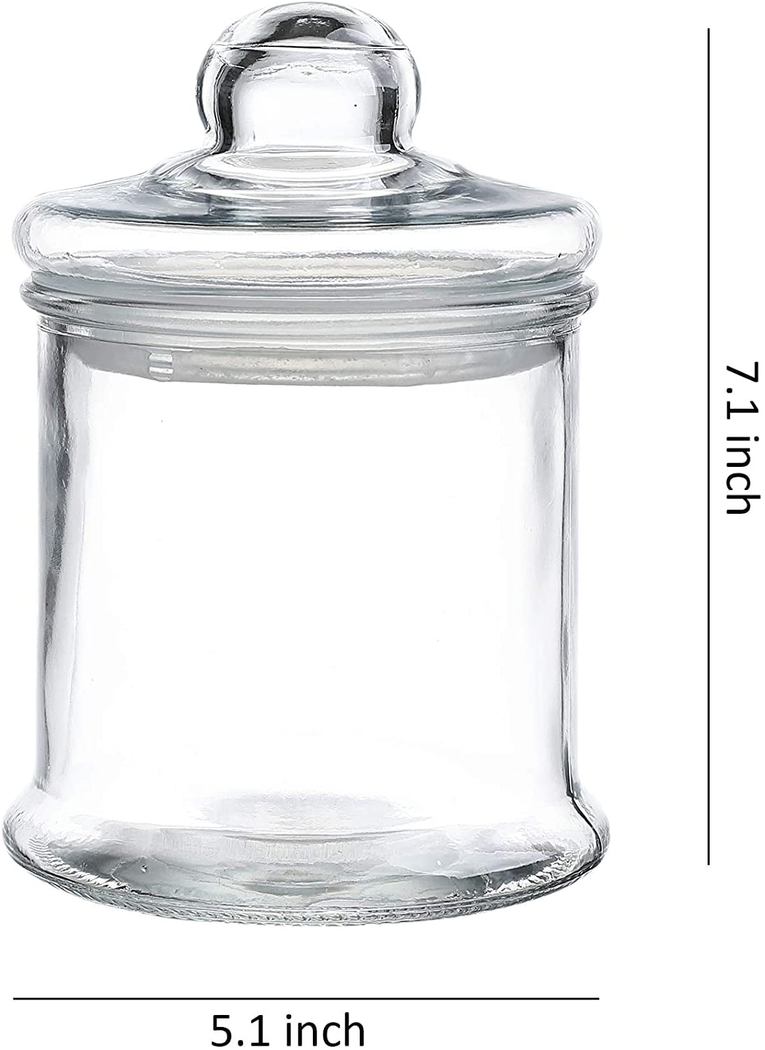  Whole Housewares Mini Glass Apothecary Jars-Cotton Jar