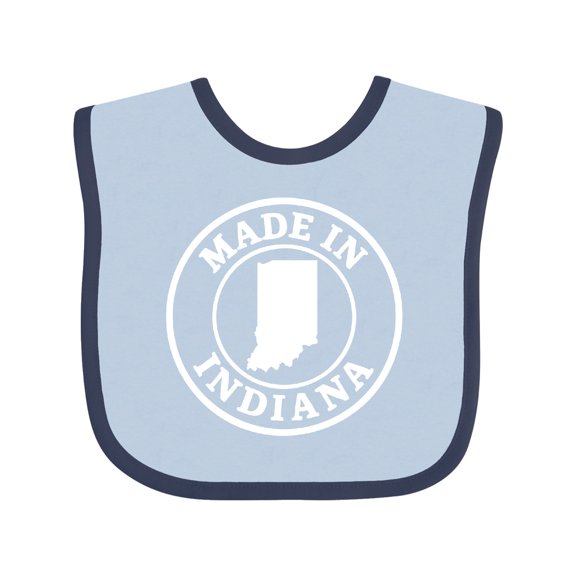 Inktastic Made in Indiana White Boys or Girls Baby Bib