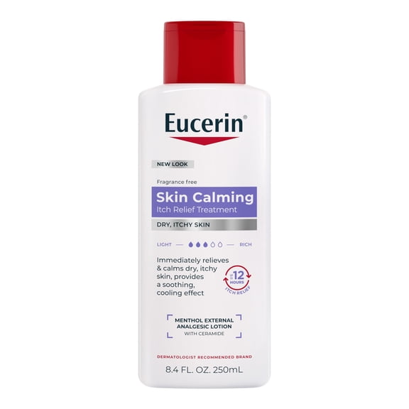 Eucerin Itch Relief Intensive Calming Body Lotion for Dry, Itchy Skin with Menthol, 8.4 fl oz
