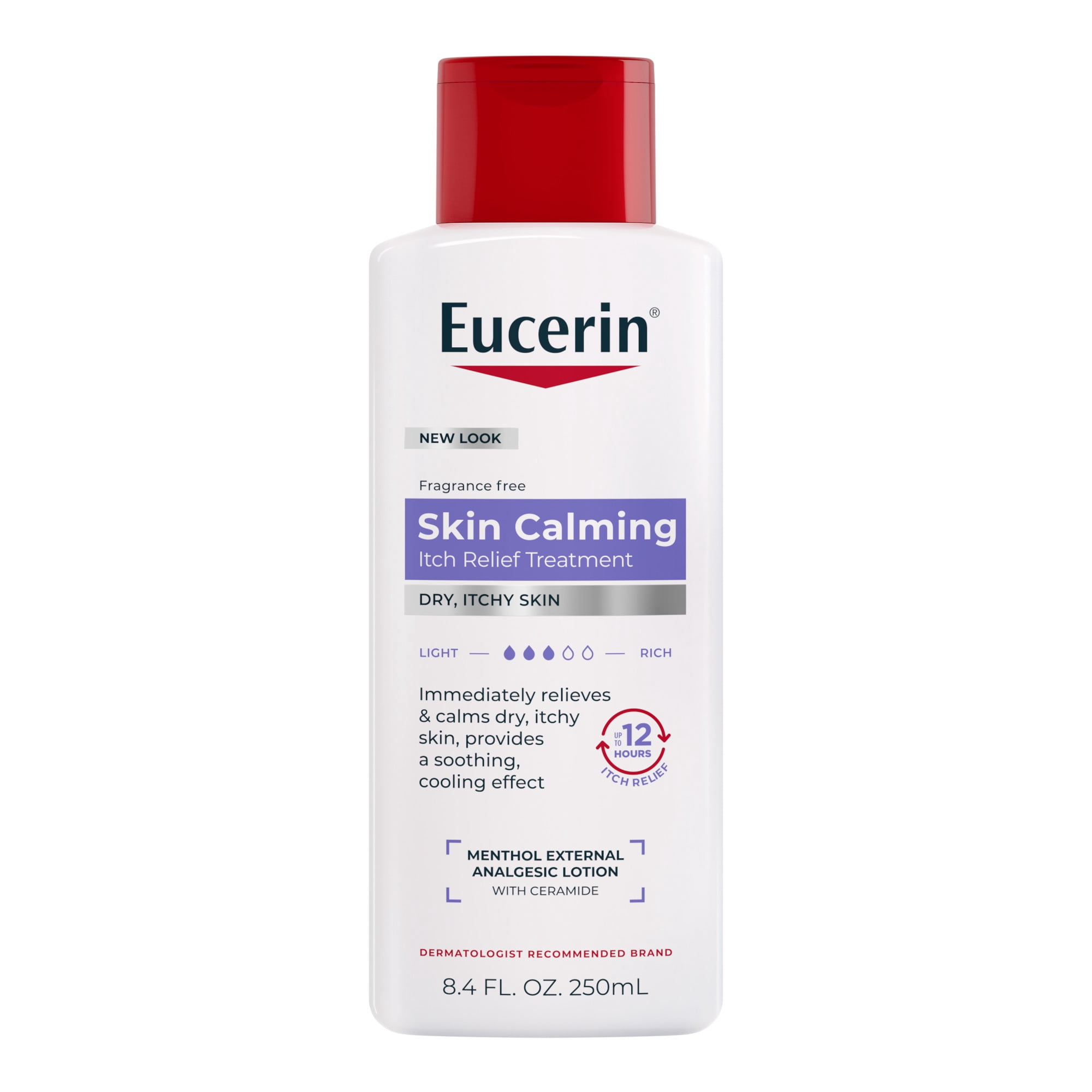 Eucerin Itch Relief Intensive Calming Body Lotion for Dry, Itchy Skin with Menthol, 8.4 fl oz