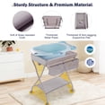 thumbnail image 5 of Infans Baby Changing Table Folding Diaper Changing Station w/ Safety Belt & Wheels Grey, 5 of 6