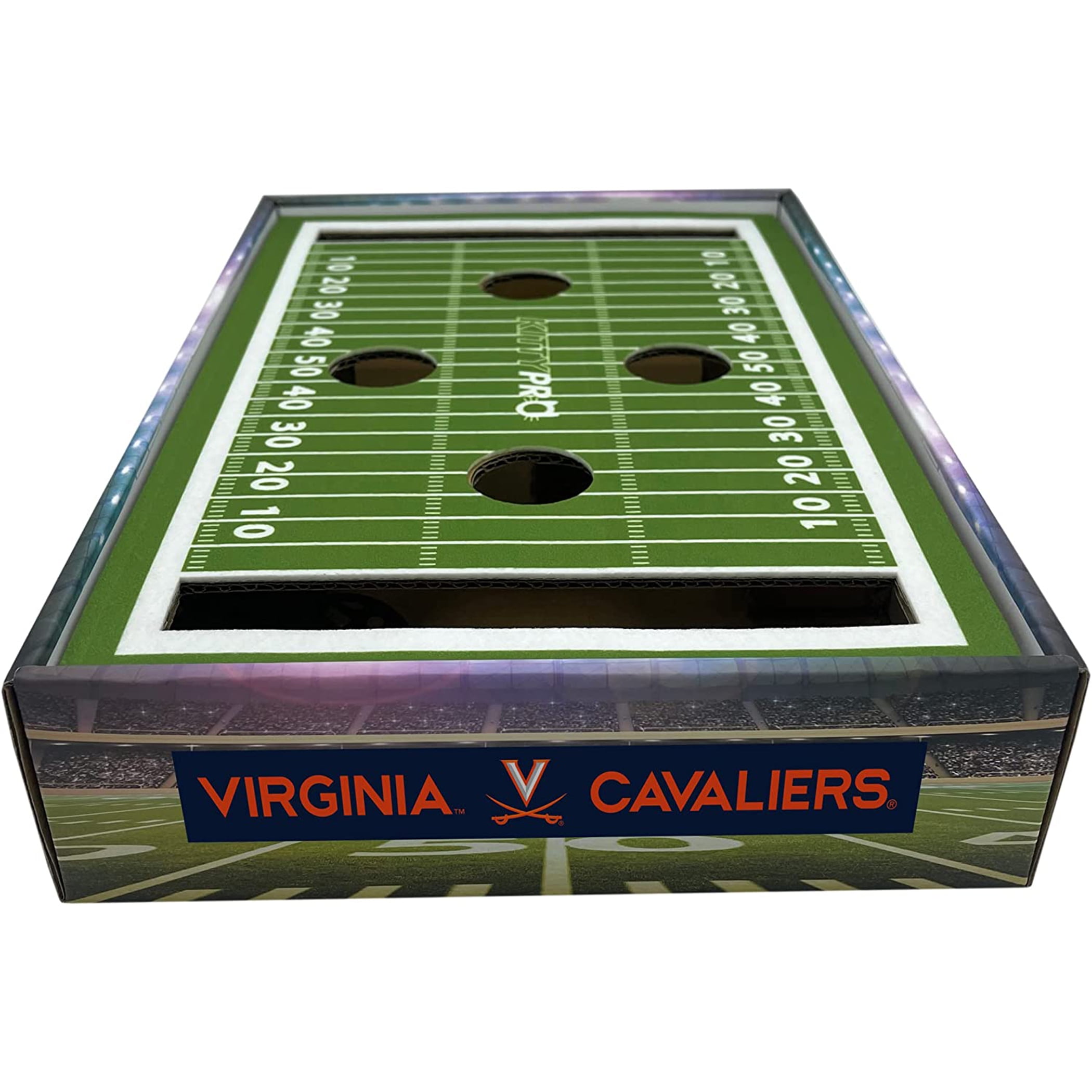 Pets First NCAA Cat Scratcher Box Football Field Designed Cat Scratcher & Lounge
