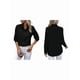 thumbnail image 3 of Camisas con Botones para Mujer, Blusas de Larga, Blusas Casuales Lisas para Oficina y Trabajo Negro M, 3 of 7
