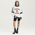 thumbnail image 3 of Women's Gameday Couture White Illinois Fighting Illini Oversized Vivid Motion Sweatshirt, 3 of 5